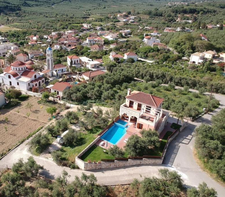Villa Katerina With Eco Heated Pool Spilia  Bagian luar foto